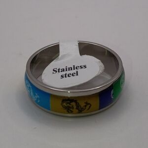 Men's Alloy Stainless Steel Dragon Multicolor Ring Band Size 21 U.S Size 10.25